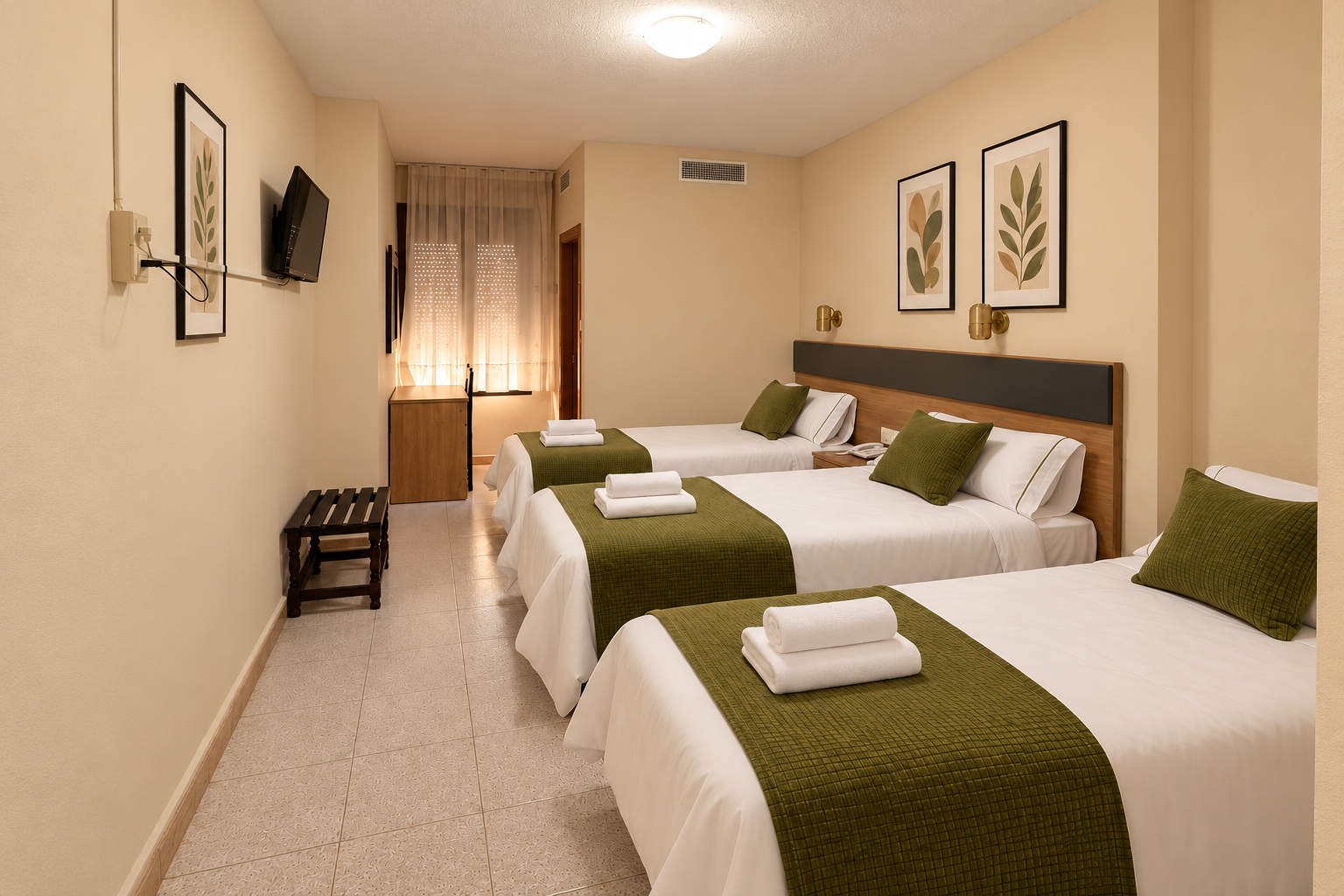 Habitación Triple en Hotel Royal Ronda